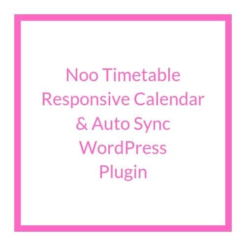Noo Timetable Responsive Calendar Auto Sync WordPress Plugin