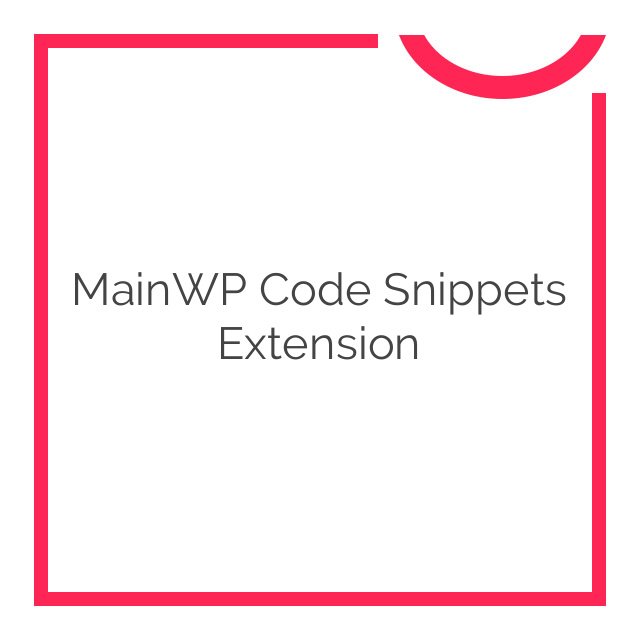 MainWP Code Snippets
