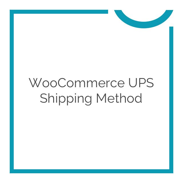 UPS Shipping Method