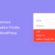 remove default author profile fields in wordpress